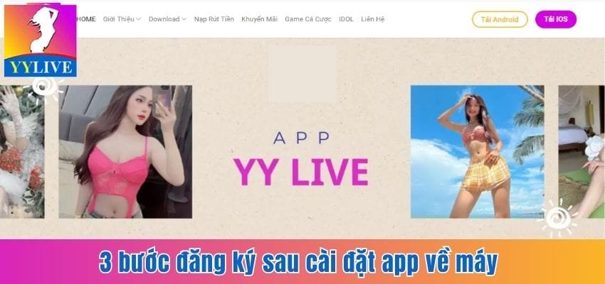 3 bước đăng ký sau cài đặt app về máy 