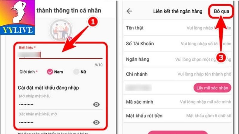 Nạp Tiền Yylive Qua Ngân Hàng Với 5 Bước Cho Người Mới 3 Bạn cần điền đầy đủ thông tin nạp tiền YYlive yêu cầu